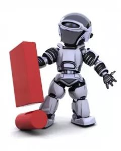 Robot with Exclamation Mark