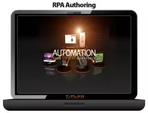 RPA Authoring advert on Laptop