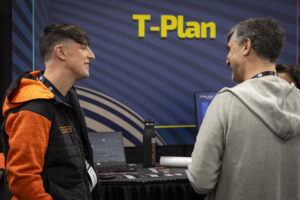 Dave on the T-Plan booth at #GDC2024