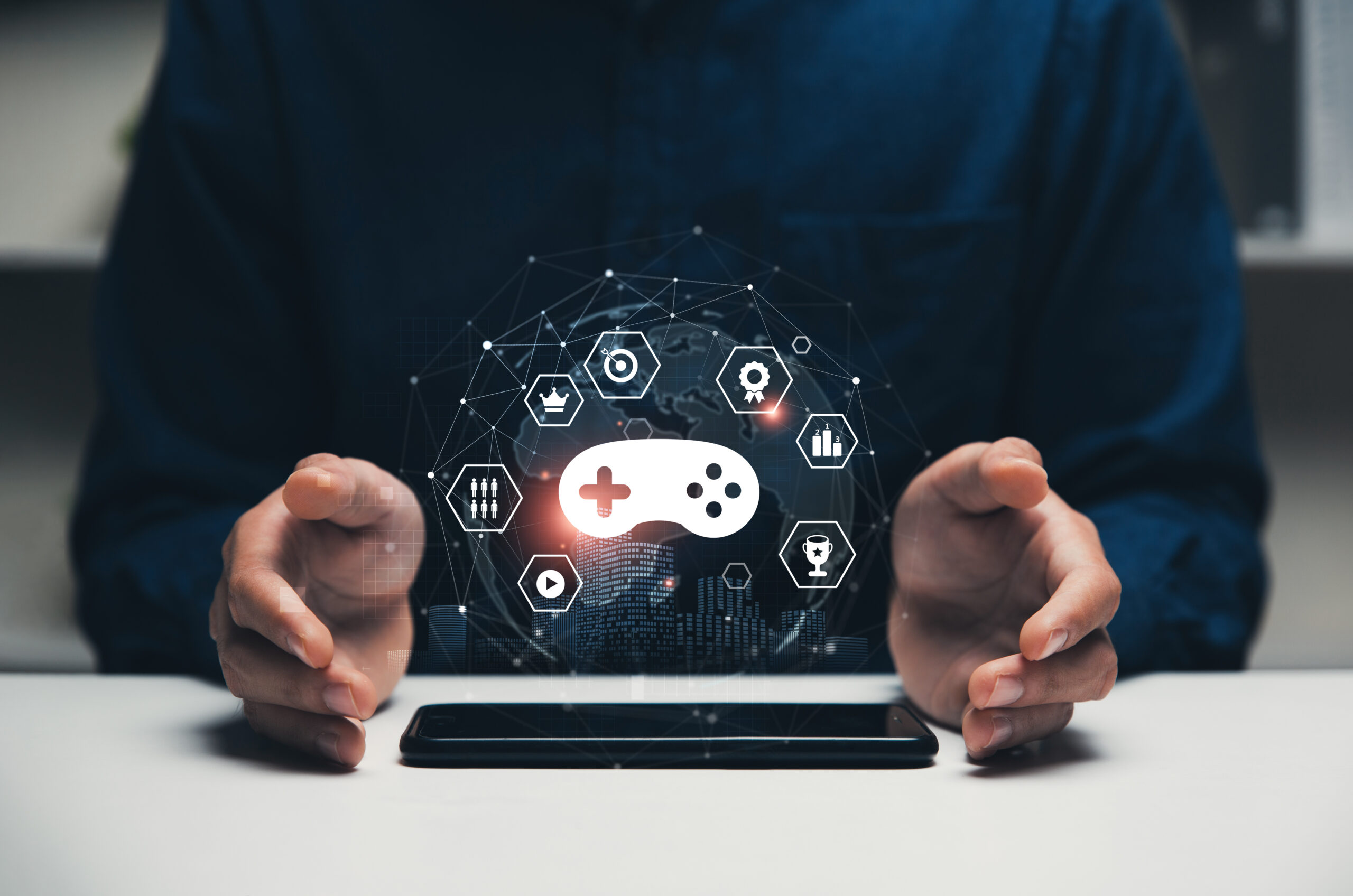 Gaming hand console with tech