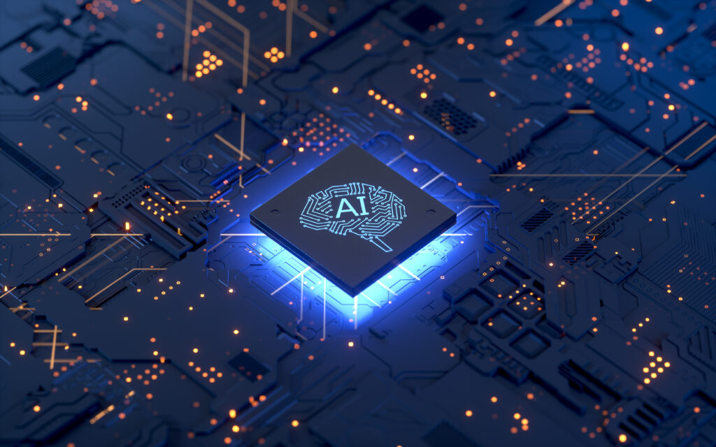 AI, Artificial Intelligence concept, 3d rendering, conceptual image