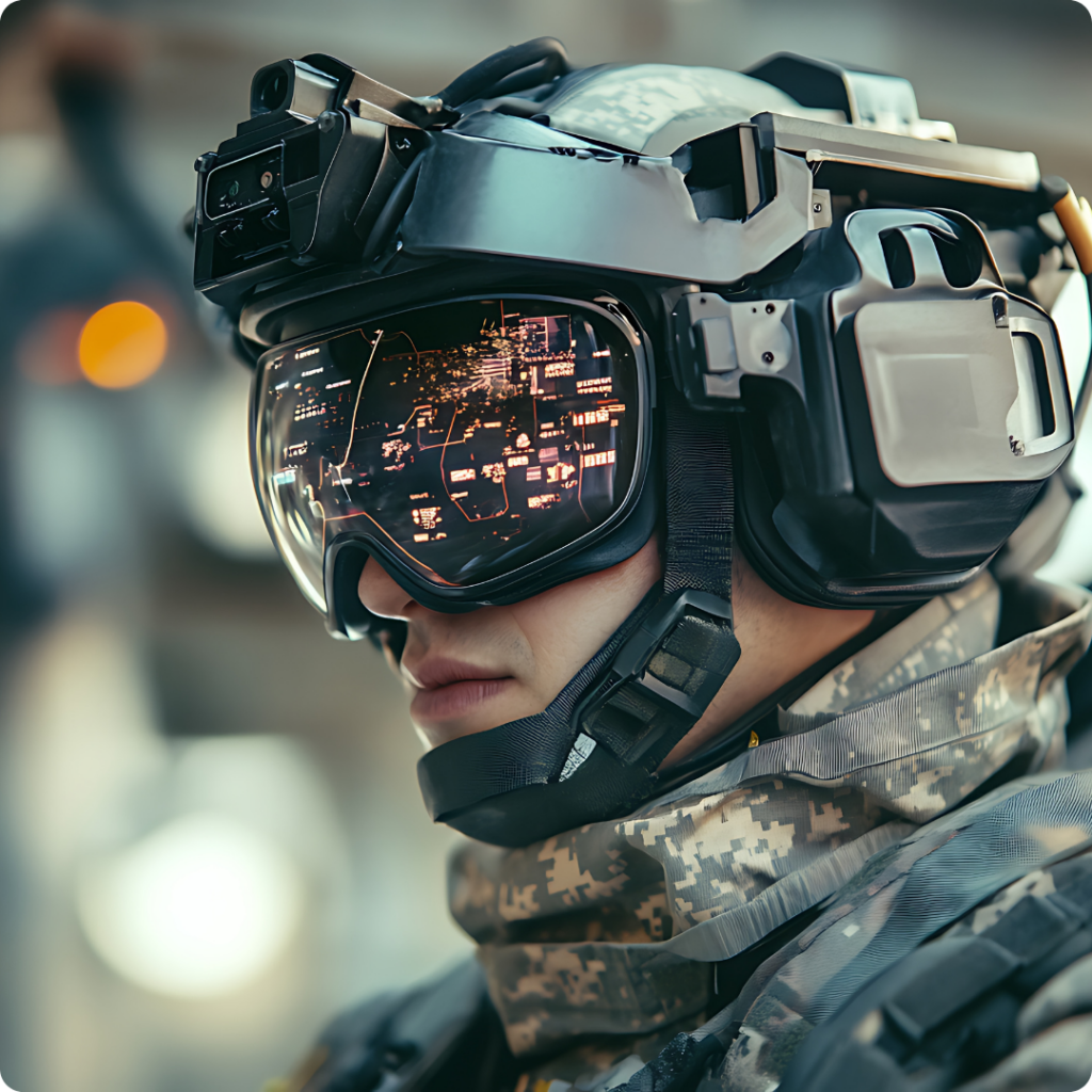 Military headset and head up display