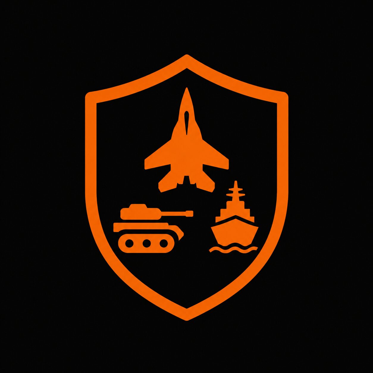 Shield icon representing secure defence software test automation and mission-critical systems.